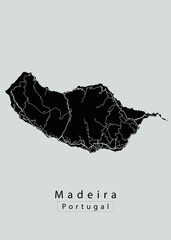 Madeira Portugal Island map