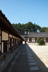 Fototapeta na wymiar Sungyojang in Gangneung-si, South Korea. Sungyojang is a house built in the Joseon Dynasty. 