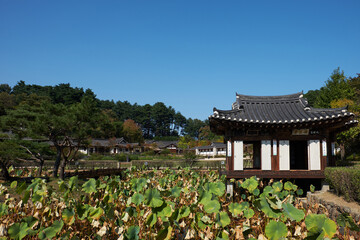 Sungyojang in Gangneung-si, South Korea. Sungyojang is a house built in the Joseon Dynasty.
