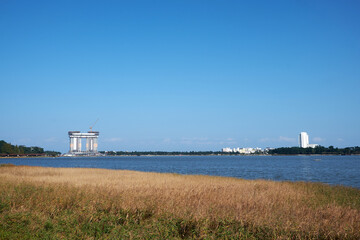 Gyeongpoho Lake in Gangneung-si, South Korea.
