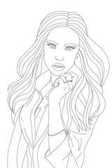 A beautiful girl. Model. Portrait. Fashion. Hairstyle.