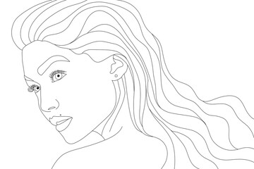 A beautiful girl. Model. Portrait. Fashion. Hairstyle.