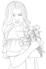 A beautiful girl. Model. Portrait. Fashion. Hairstyle.