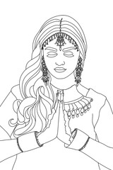 A beautiful girl. Model. Portrait. Fashion. Hairstyle.