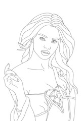 A beautiful girl. Model. Portrait. Fashion. Hairstyle.