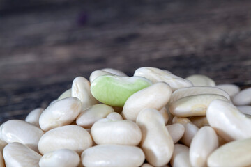 ripe large legume fruits during drying and cooking