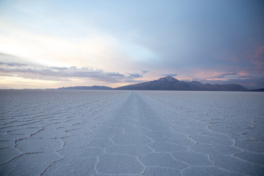 Uyuni Salt Flats in bolivia is the world's largest salt falt.