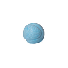 blue ball isolated on white beads toys for dog and cat pet