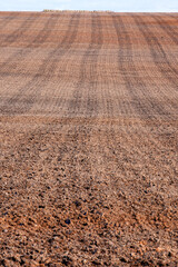 tillage in the agricultural field for planting a new crop