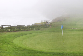 golf course by ocean