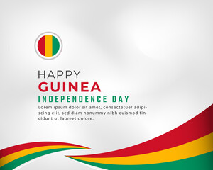 Happy Guinea Independence Day Celebration Vector Design Illustration. Template for Poster, Banner, Advertising, Greeting Card or Print Design Element