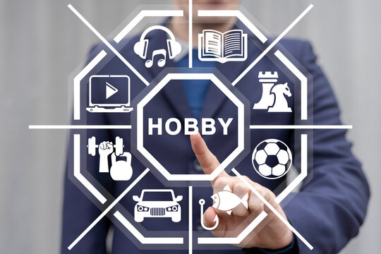 Concept of hobby. Hobbies and free time.