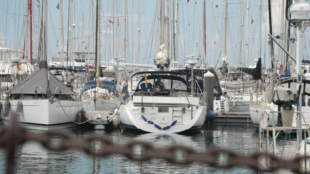 Yachts in Rubicon Marina, Rubicon Marina, Playa Blanca, Lanzarote, Canary Islands, Spain