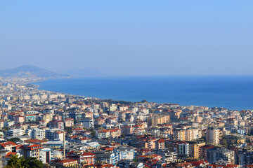 Fototapeta na wymiar view of the city of Alanya and the sea