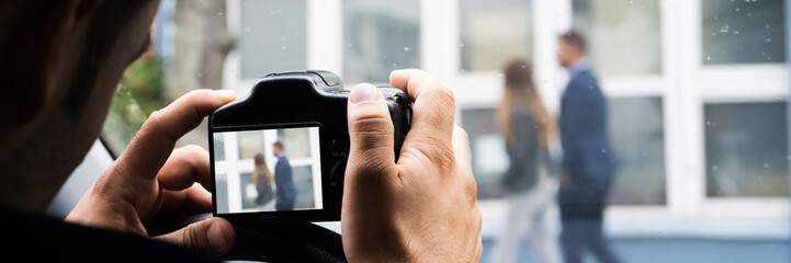 Private Detective Spying. Investigation And Surveillance
