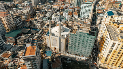 Aerial view of msulim mosque in dar es salaam