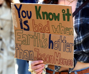 Schild auf einer Fridays-for-future-Demo
