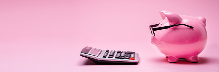 Piggybank And Calculator