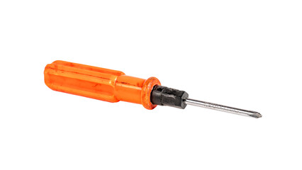 orange screwdriver isolated on white background