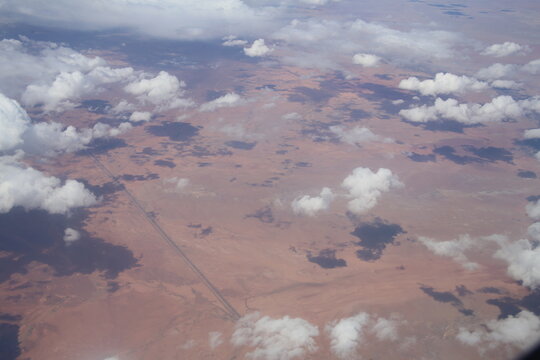 aerial view of clouds