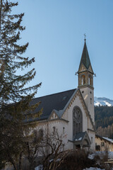 Fototapeta na wymiar Paulus church in Davos in Switzerland