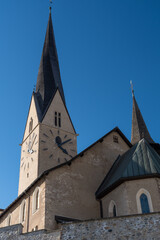 Fototapeta na wymiar Saint Johann church in Davos in Switzerland
