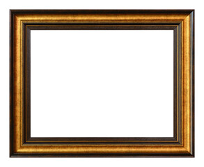 Antique gold and brown frame isolated on the white background