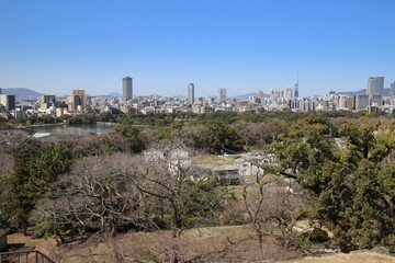 Obraz premium 福岡城天守台から見た舞鶴公園