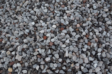 High Angle View Small Pebbles Shard Building Materials