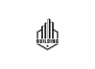 building logo template in white background