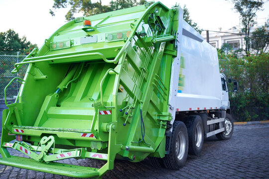 Weekly clean-up. Cropped shot of a garbage removal service.