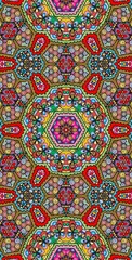 Naklejka premium Fractodome Colorful Seamless Fractal Patterns