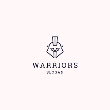 Warriors logo icon design template vector illustration