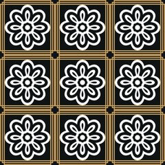 Seamless Pattern Vintage Design With Floral