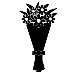 bouquet of flowers icon on white background. Valentine's Day elements. bouquet sign. flat style.