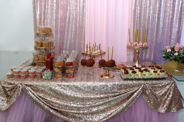 Decorated Table for the Reception; Fifteen Years Old Party