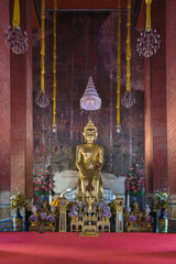 principle Buddha image of the second grade royal monastery, Wat Kalayanamit Woramahawihan, Thon buri District, Bangkok, Thailand, Since 1825 - 496407125