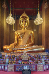Phra Trai Rattananayok or Luang Pho Toh of the second grade royal monastery, Wat Kalayanamit Woramahawihan, Thon buri District, Bangkok, Thailand, 176 year-old - 496407126