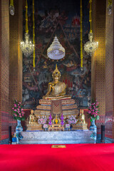 principle Buddha image of the second grade royal monastery, Wat Kalayanamit Woramahawihan, Thon buri District, Bangkok, Thailand, Since 1825 - 496407127