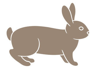 Illustration of a standing rabbit