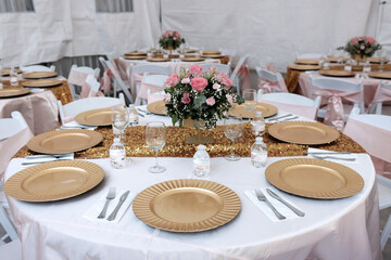 Decorated Table for the Reception; Fifteen Years Old Party