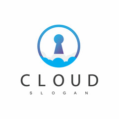 Cloud Data Security Logo Template