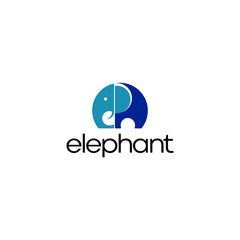 elephant logo with abstract and modern design for brand identity