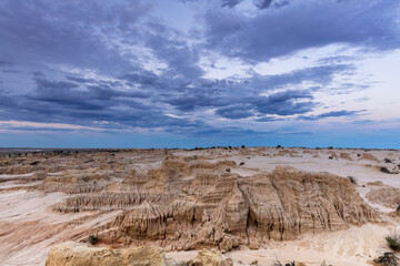 Mungo National Park after sunset 