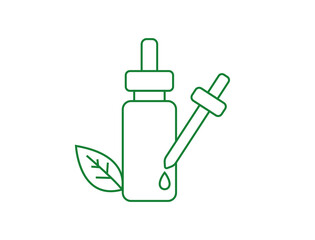 aromatherapy essential oil dropper bottle icon vector illustration 