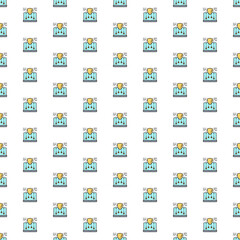 Vector security laptop, web protect pattern with various icons. Symbol texture design.