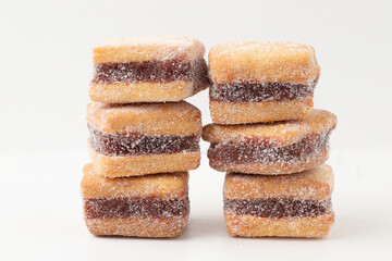 Brazilian dessert casadinho of guava paste.