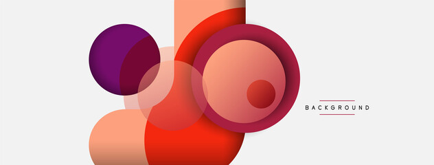 Circle and round shapes abstract background. Vector illustration for wallpaper banner background or landing page