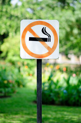 No Smoking Sign in a Park