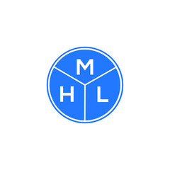 MHL letter logo design on white background. MHL  creative circle letter logo concept. MHL letter design.